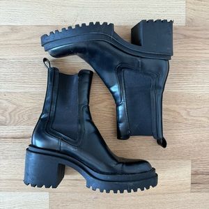 Zara Black Chunky Ankle boot